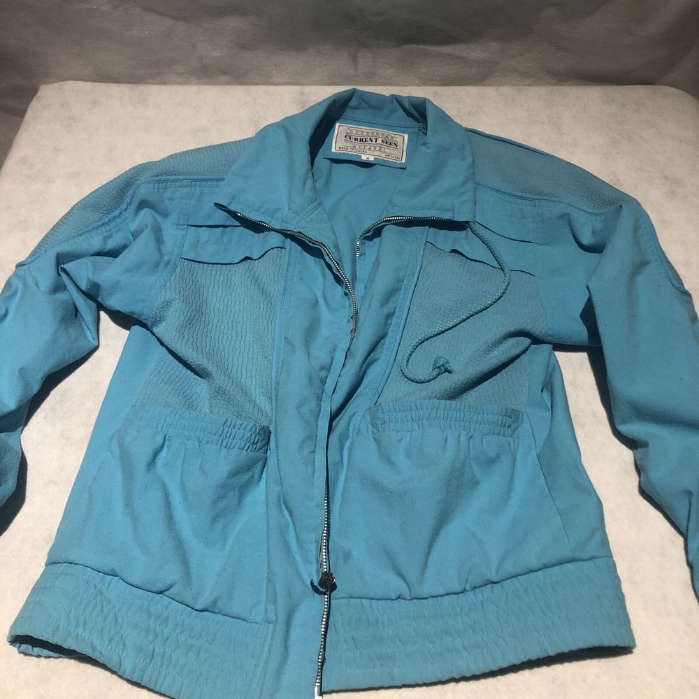 Outerwear Current Seen Apparel Womens Jacket Size Small Light Turquoise Blue